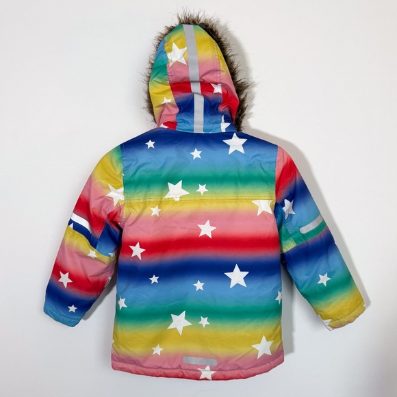 Kids BODEN Magical Rainbow Star Winter Hood Winter Snow Ski Coat Size 6-7 Years - Picture 5 of 12